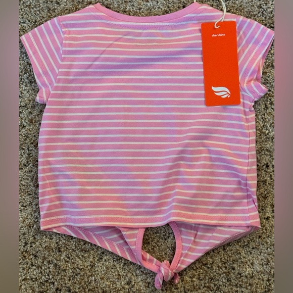 NWT Cherubino Girls 4T Sunshine and Smiles Tie-Front Tee - Picture 3 of 3